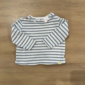 Zara 3-6 month stripe long sleeve shirt